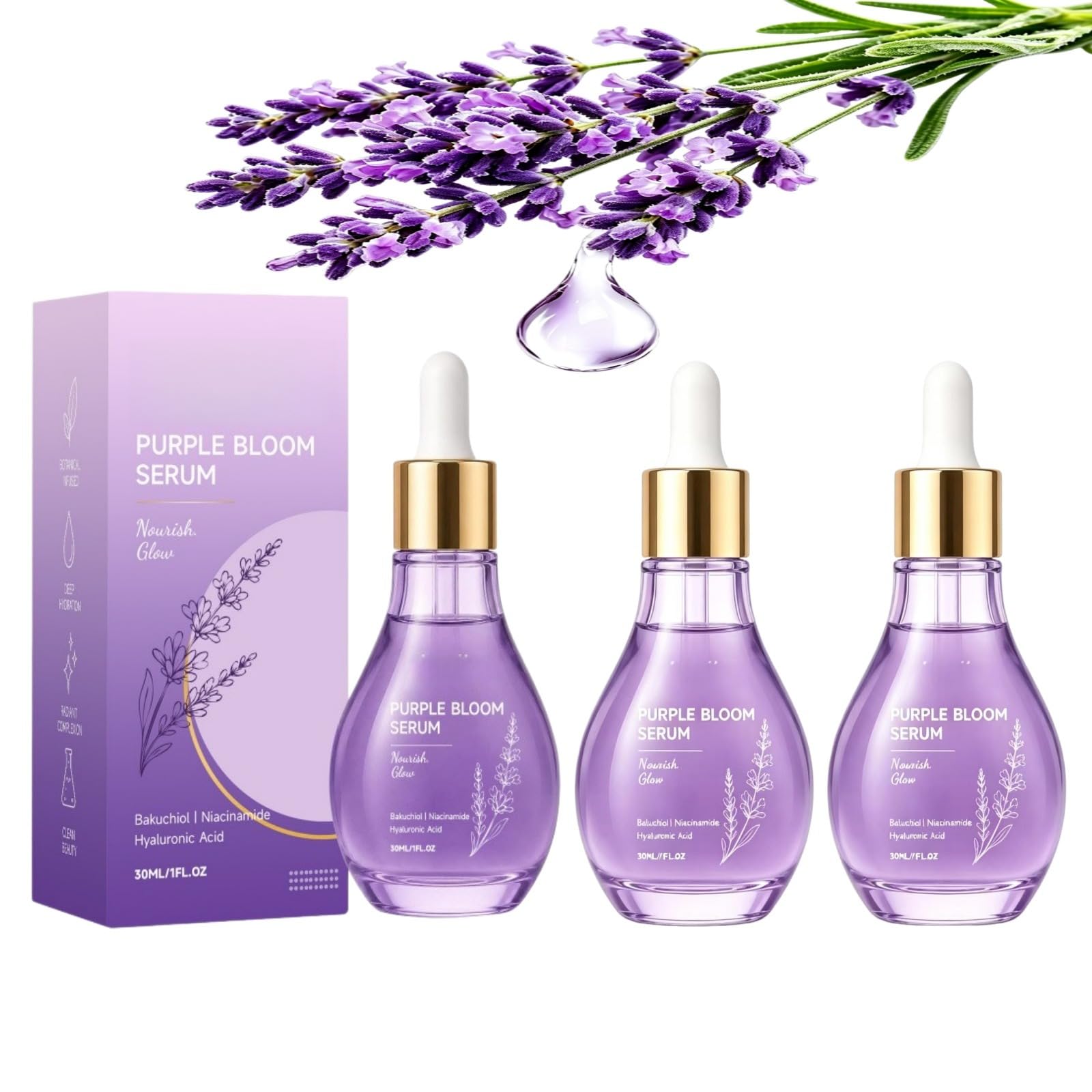 serum viso Anti-invecchiamento e rassodante, idratante profonda | Attenua le linee sottili, illumina e idrata la pelle, la lascia fresca e non comedogena ed è adatta per pelli sensibili.