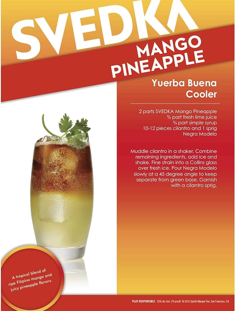 Easy Svedka Mango Pineapple Vodka Drink Recipes