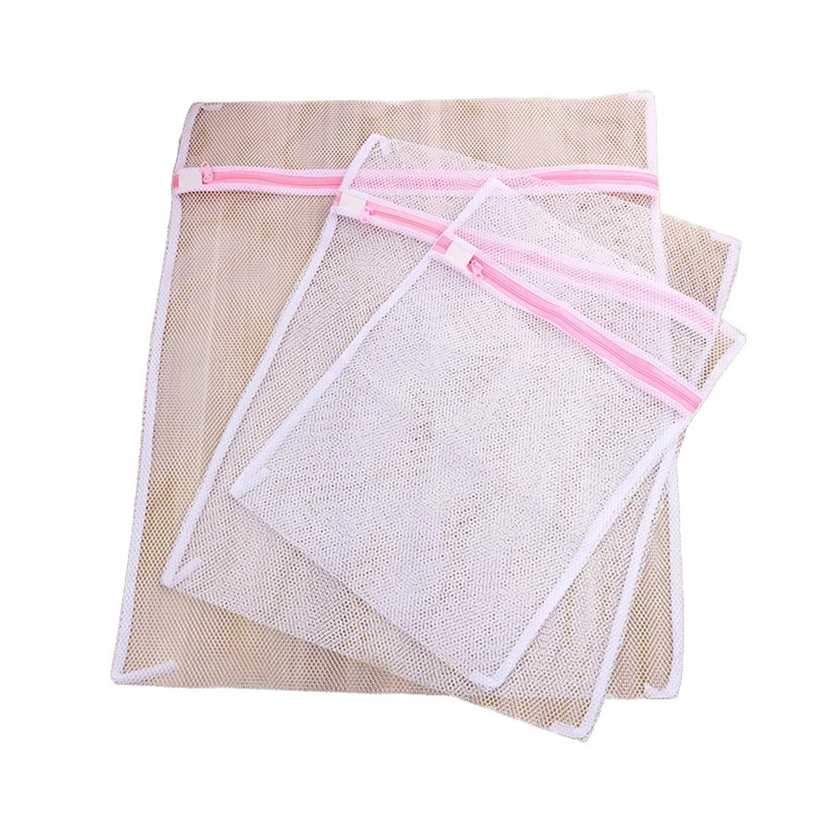 Honeycomb Mesh Laundry Wash Bag, Mesh Laundry Bags White Zippered For Delicates Socks Underwear Washing Machine