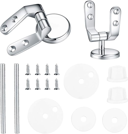 Toilet Seat Hinge, Replacement Fixing Kit for Toilet Seats, Toilet