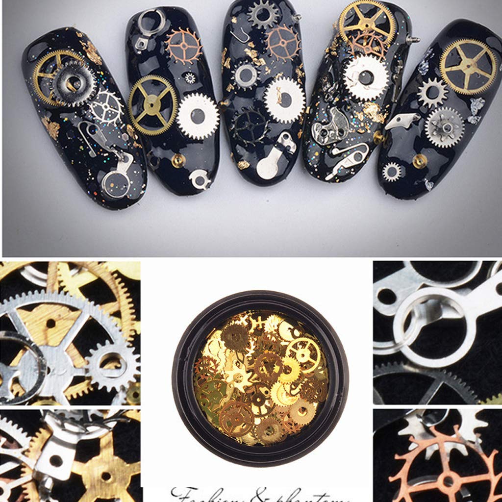 Steampunk Ingranaggi,Ingranaggi Punk a Vapore in Metallo, 100g Steampunk Antico Fai Da Te Colori Misti Ingranaggio Punk Orologio Glamour Orologio Pendente Ingranaggio per Creazione di Gioielli