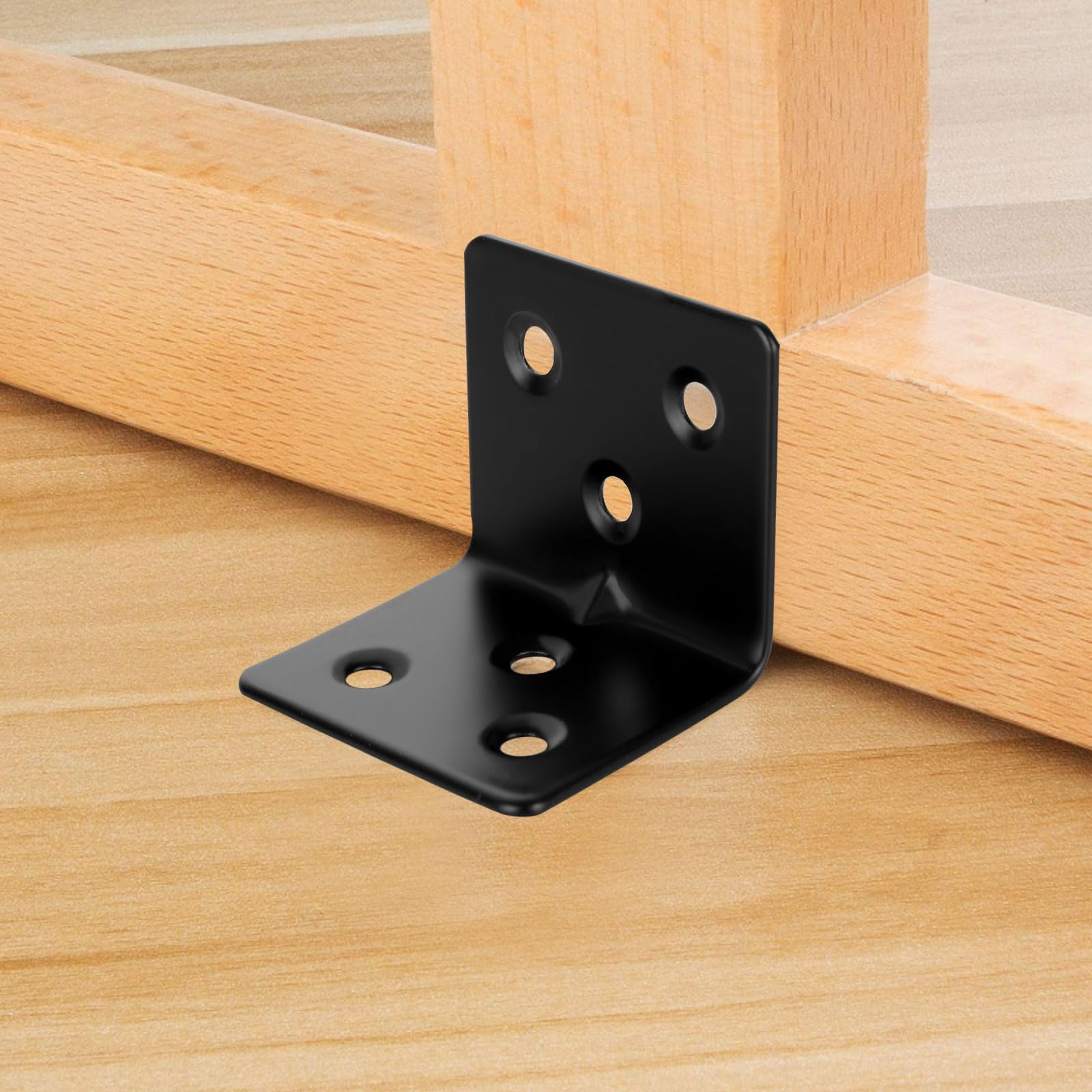 ASelected 40 Stücke Winkelverbinder Edelstahl 30x30 mm, Schwarz Eckwinkel Edelstahl 38 x 30 x 30 mm, Winkel Metall 90 Grad zum Befestigen und Reparieren von Möbeln, Verstärkungsfuge, schwarze