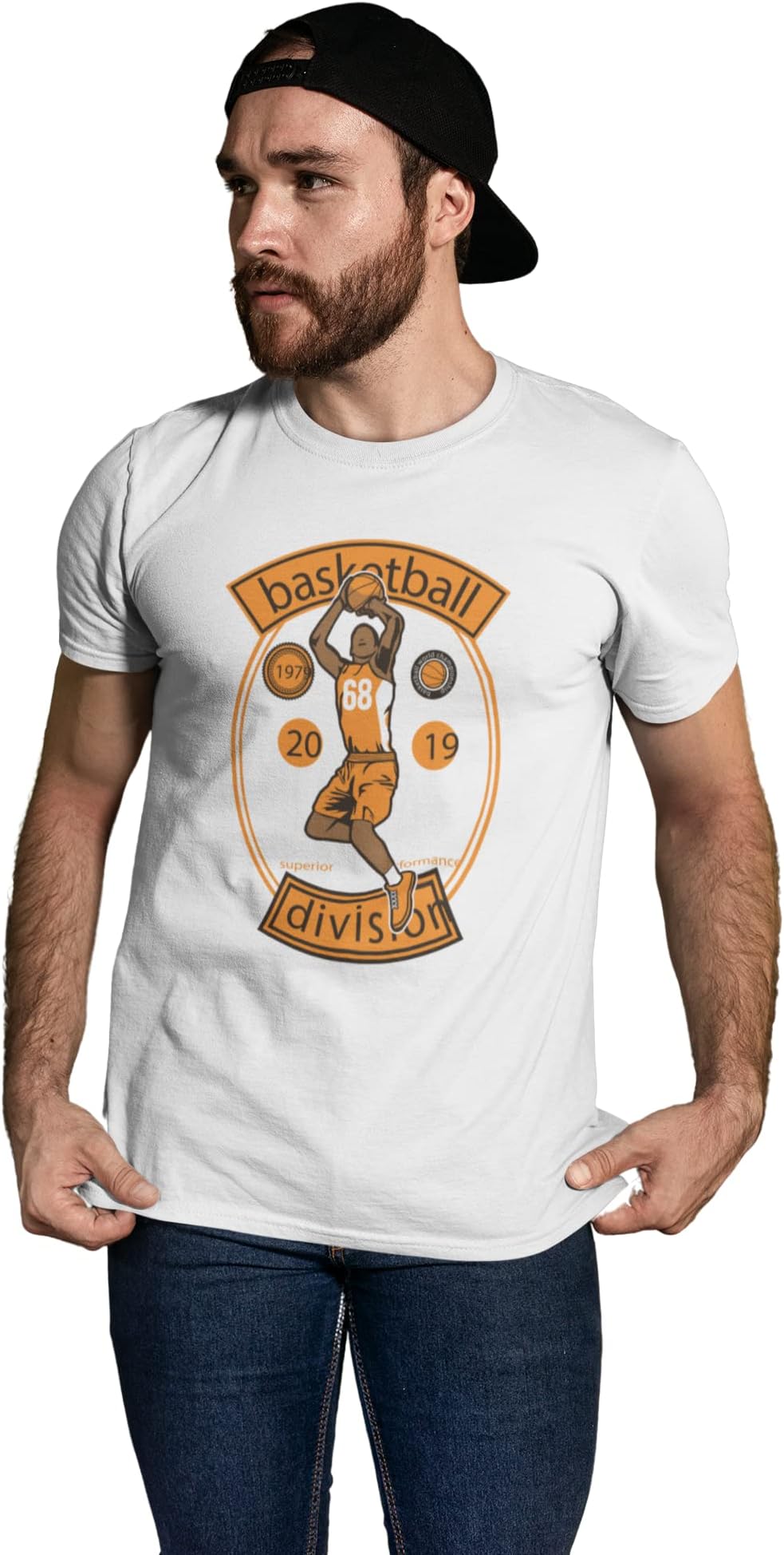 Fashion KeepersBasketball Illustration Art - Printed Tees for Men - Super Comfy - Designed for Fun and Creative Atmosphere Around - 98