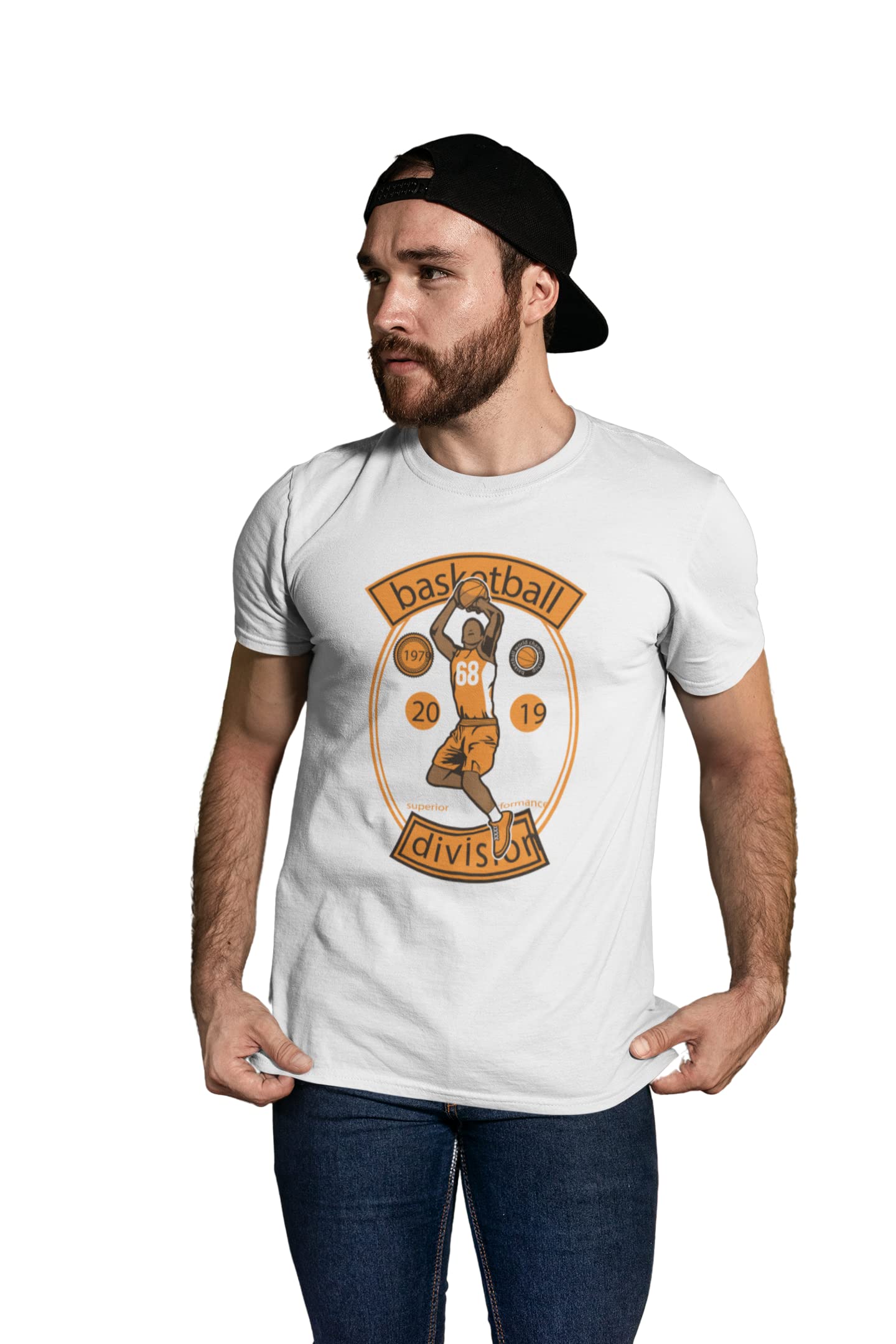 Fashion KeepersBasketball Illustration Art - Printed Tees for Men - Super Comfy - Designed for Fun and Creative Atmosphere Around - 98