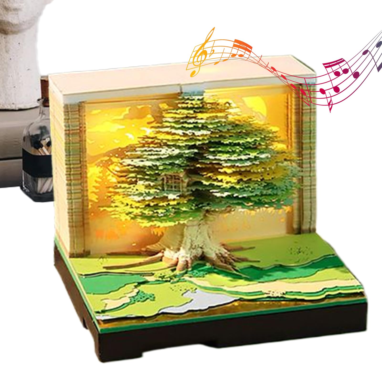 Calendario Da Tavolo 3D 2026 Decorativo 3D Senza Fili | Blocco Note Calendario 3D per ufficio casa scuola scrivania comodino riunioni assistenti esecutivi studenti universitari