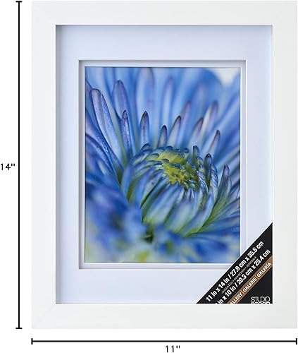 Miniatura 2 de Studio Décor - Marco de pared blanco con paspartú doble