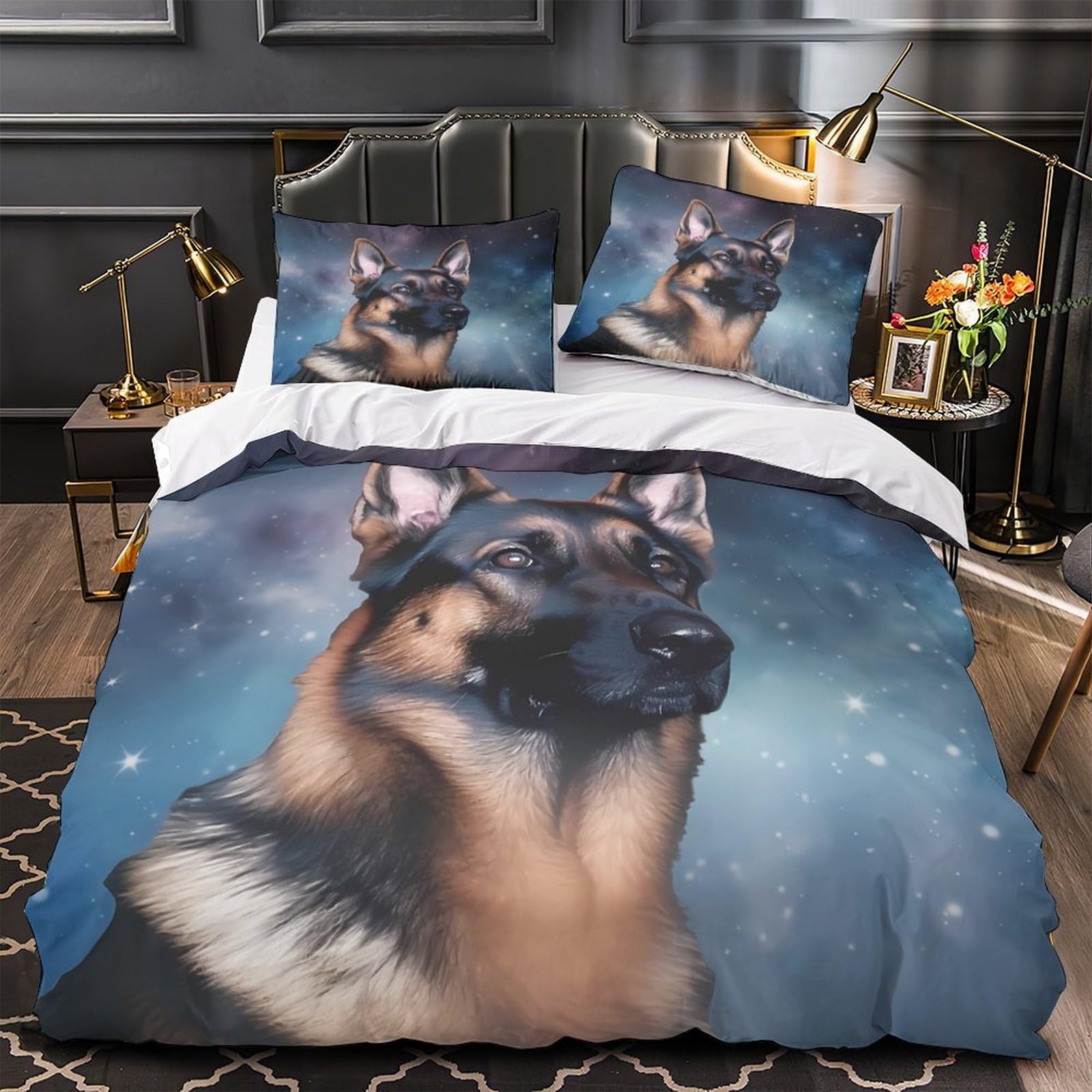 Housse de couette Berger Allemand avec impression numérique premium 3D