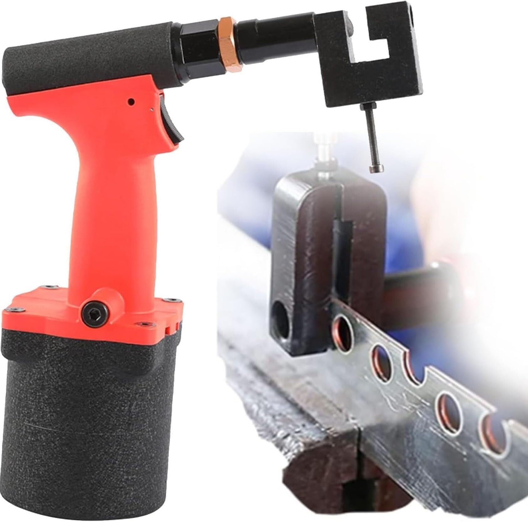 Dziurkacz metalowy, dziurkacz ręczny z głębokiego metalu, pistolet wykrawający, do dekoracji wnętrz w sklepie biurowym (rozmiar otworu, 3,2-12 mm) (rozmiar: 6 mm) (10MM)