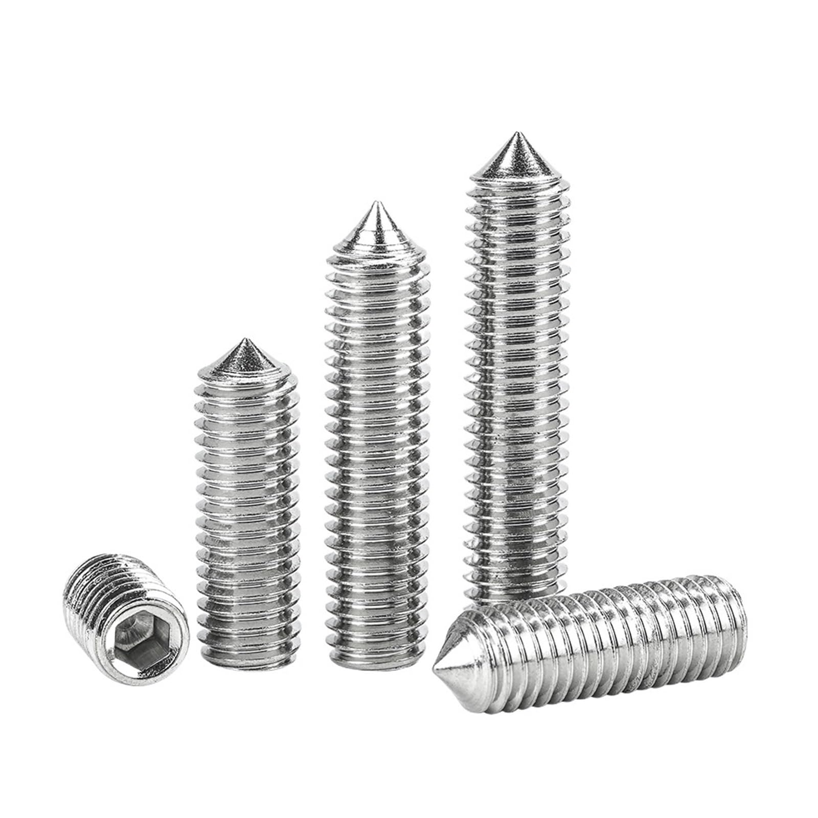 WUUKEPSG Ss 304 Set Screw Hex Hexagon Socket Set Screw/16Mm/M5 50Pcs