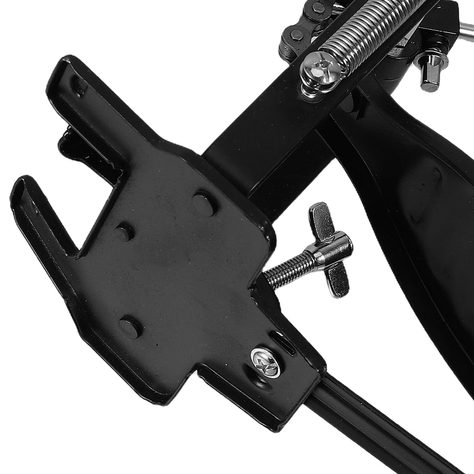 minkissy Schlagzeugpedal Professionelle Schlagzeuger für Anfänger und Geeignet Aluminiumlegierung Schwarz Leichtes Präzises Design Passend Bausätze für Trommel