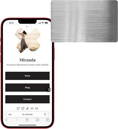 Miniatura 8 de itapring Tarjeta de visita digital de metal, tarjeta de red NFC inteligente para compartir redes sociales y contacto instantáneo, uso compartido