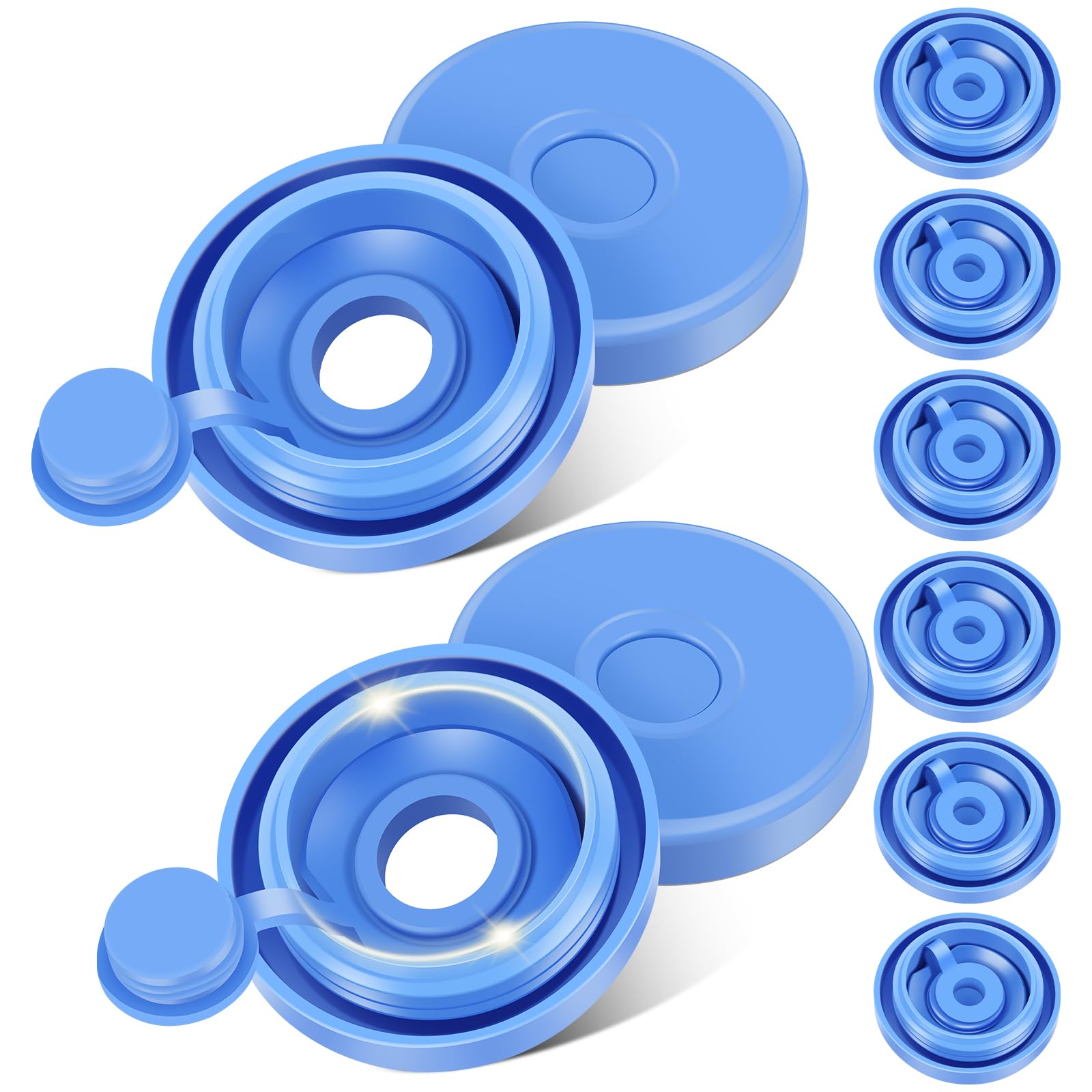 10 tappi per bottiglie d'acqua in silicone, per bottiglia d'acqua da 5 galloni, tappo a vite standard da 55 mm