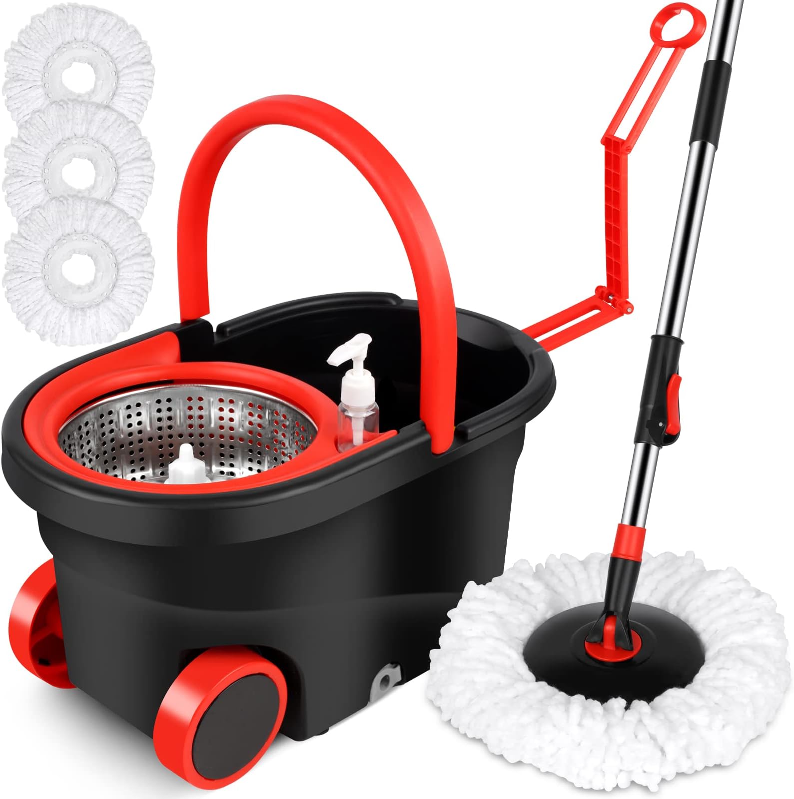 Mop and Bucket with Wringer Set, Floor Cleaning, Household