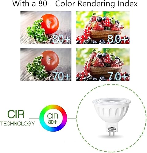 Miniatura 8 de Bombilla LED MR16, equivalente a halógeno de 50 W, 5 W, 12 V, 3000 K, blanco cálido suave, base bi-pin GU5.3 de 450 lúmenes, bombilla de foco de 12