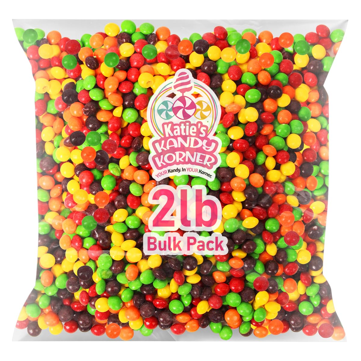 Original Chewy Candy Bulk Fun Party Favors - Delicious Big Bag of Original Rainbow Bulk Candy for Movie Theater, Countertop Bowl, Basket Fillers, 2lb