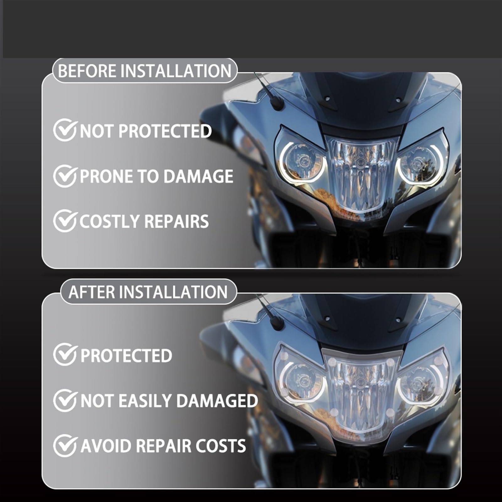  R1200RT R1250RT ヘッドライトカバー　プロテクター Amazon | オートバイのヘッドライトカバー 用 R1250RT 2019 2020