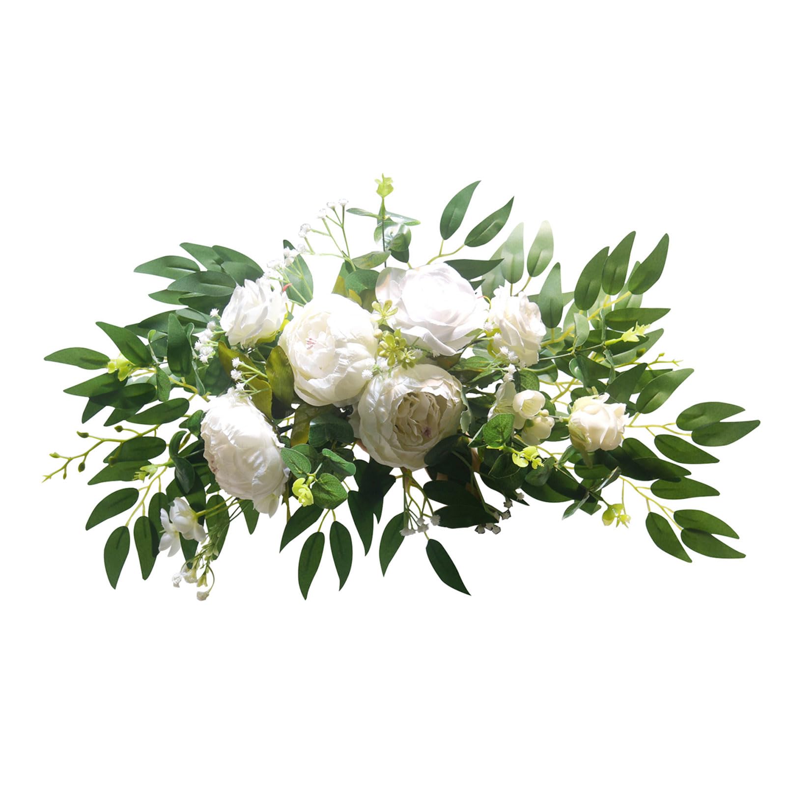 Kalttoy Artificial Flower Swag Wedding Sign Flower Decoration for Wedding Ceremony Sign Arrangements Decoration Realistic
