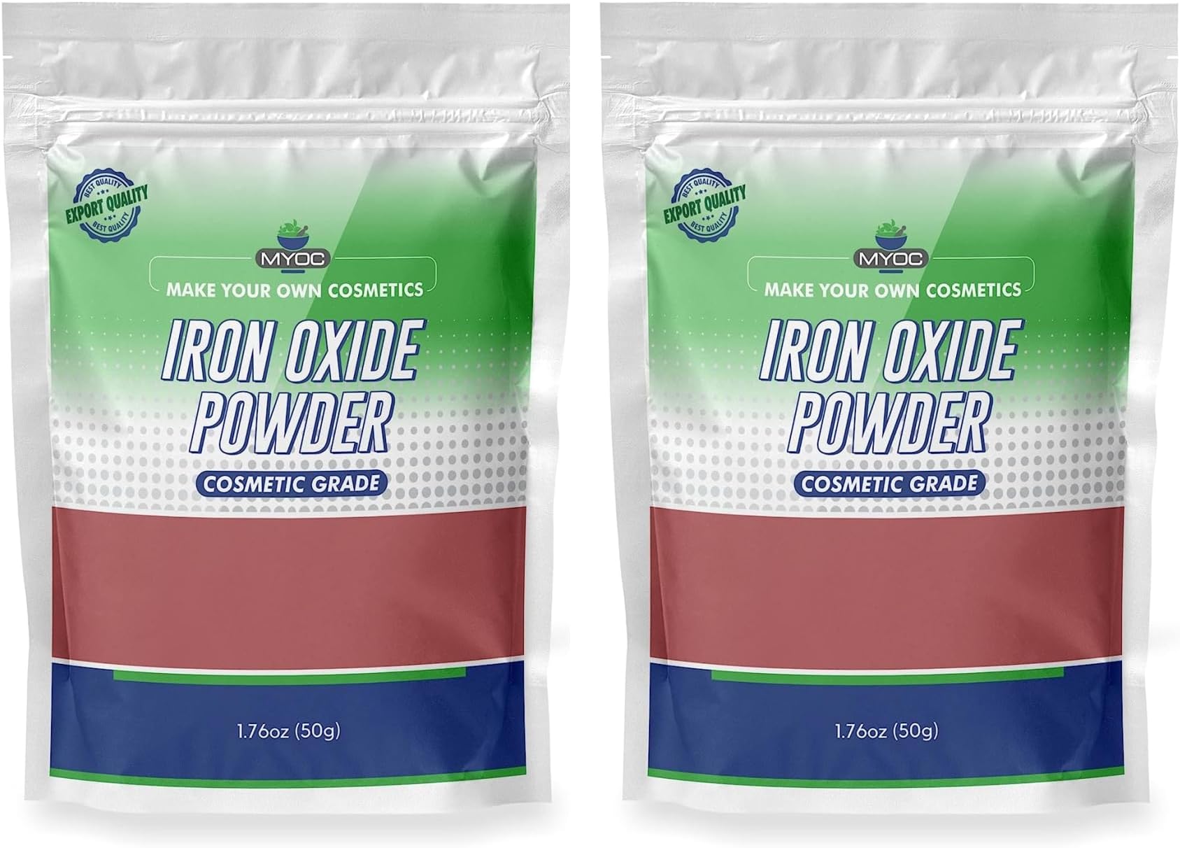 Myoc Iron Oxide Powder Cosmetic Grade 50 g / 1.76 oz (Pack of 2) - Mineral Colorant for Makeup, Soaps and DIY Cosmetic Formulations