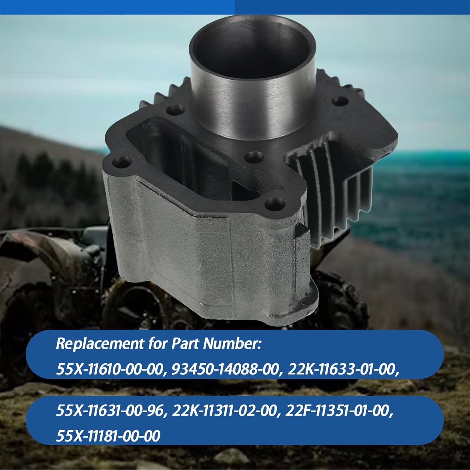 WFLNHB Cylinder Piston Gasket Top End Kit Replacement for Yamaha Badger Raptor Grizzly 80 Moto 4 Replacement for 55X-11610-00-00