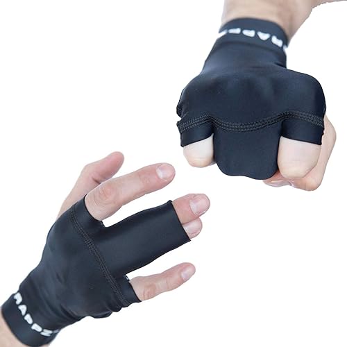 Miniatura 2 de Par de guantes de compresión alternativos con cinta de dedo medio, cinta deportiva alternativa, férula para dedos de gatillo, férula de protección