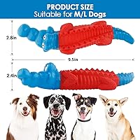Vista 7 de petizer Juguetes para perros para masticadores agresivos, juguete masticable de dentición para perros, juguete masticable de nailon de goma