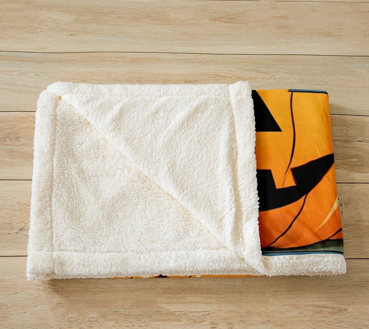 Feelyou Kids Happy Halloween Sherpa Blanket Pumpkin Lantern Fleece Throw Blanket Teens Boys Girls Cute Black Cat Print Plush Blanket Vintage Halloween Theme Fuzzy Blanket for Sofa Bed Couch 90"x90"