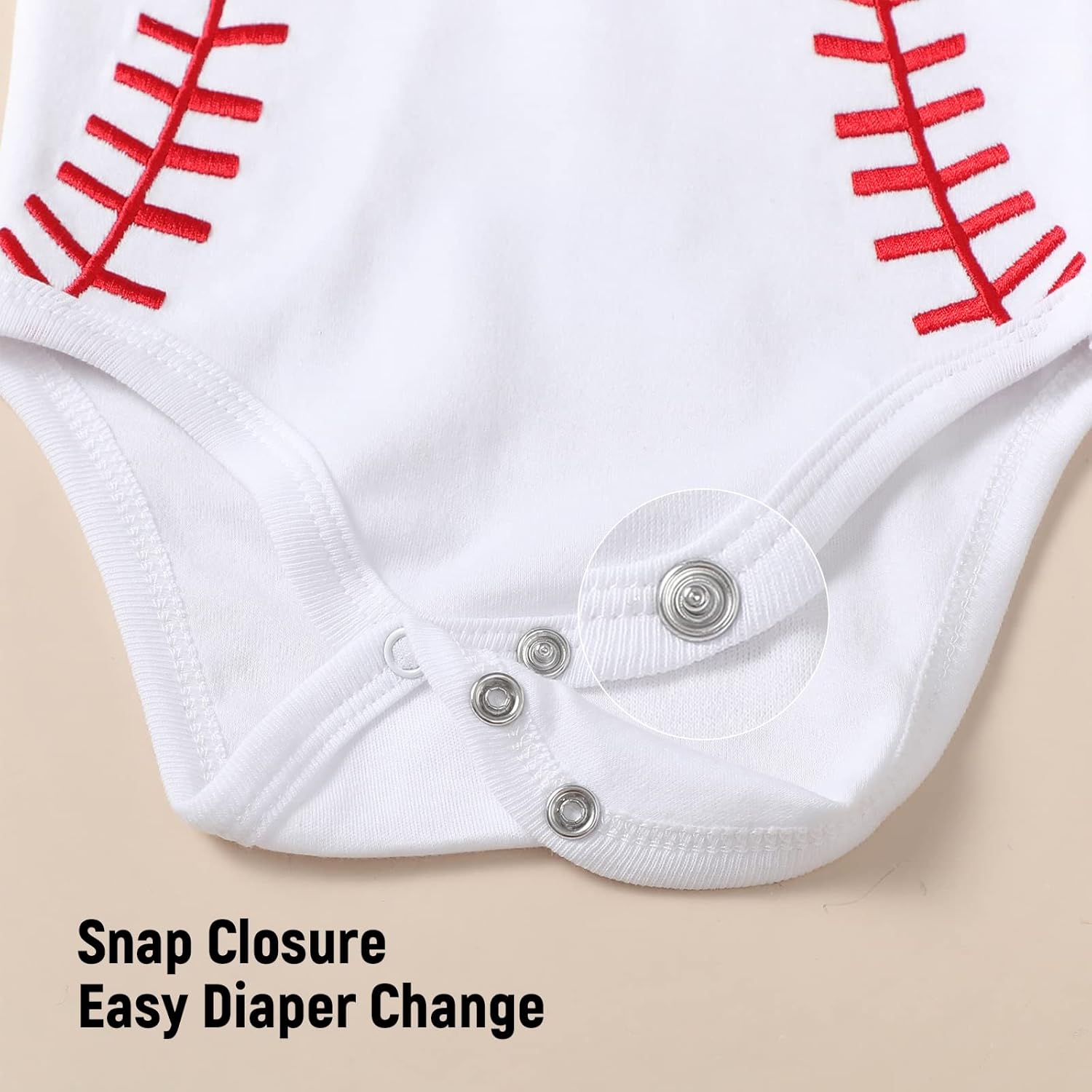 Chichoo Newborn Baby Football Baseball Soccer Sport Themed Jersey Outfit Infant Bodysuit Interlock 195 Gsm 0-24 Months - Image 5