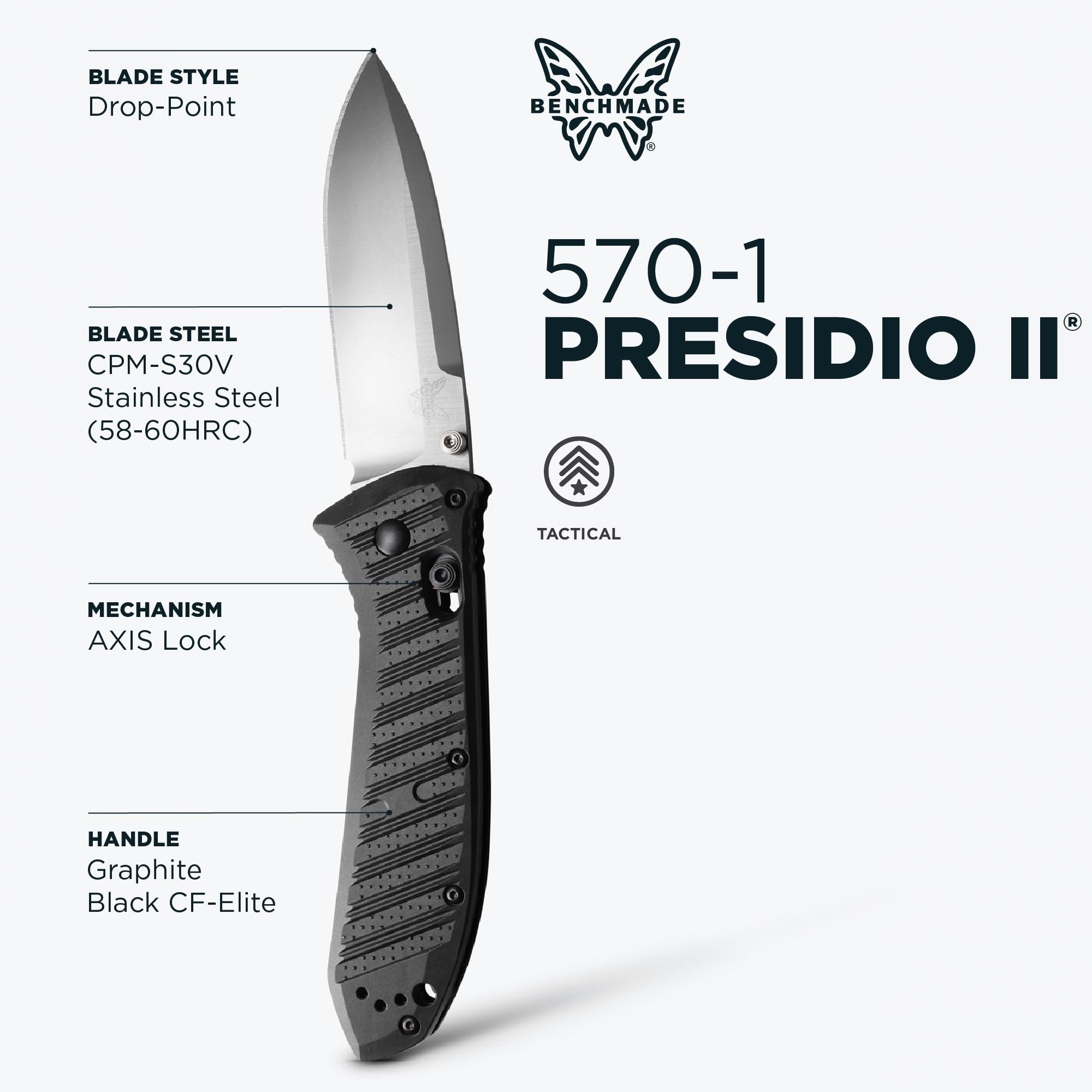 Benchmade Presidio II - Filo: Liso 570-1