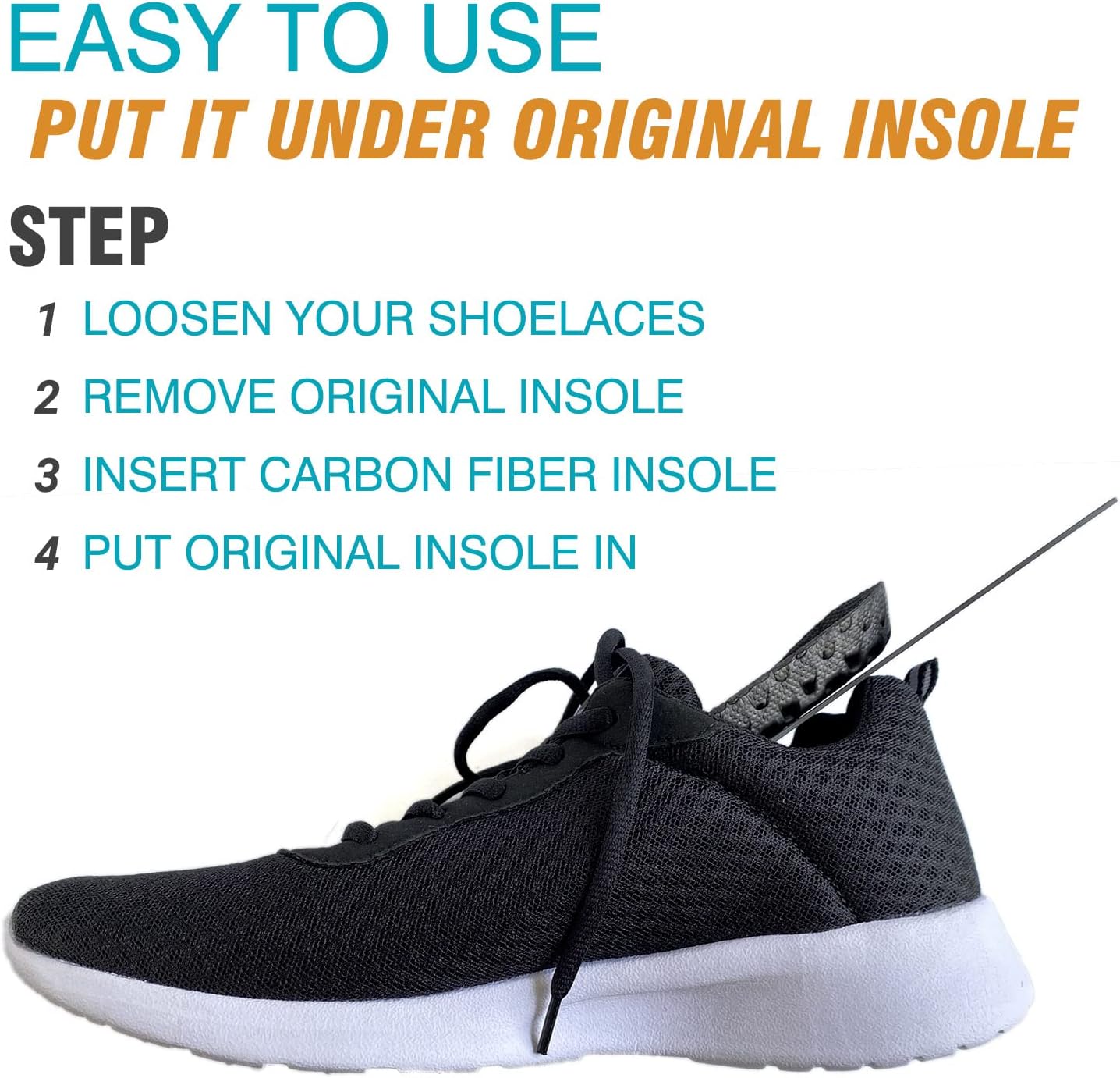 Morton's Extension Orthotic,Carbon Fiber Insole,Rigid Foot Support Insert for Morton's Toe,Turf Toe,Hallux Rigidus,Arthritis,1 Piece 27.5cm(Men Size 11/Women 12) - Image 6