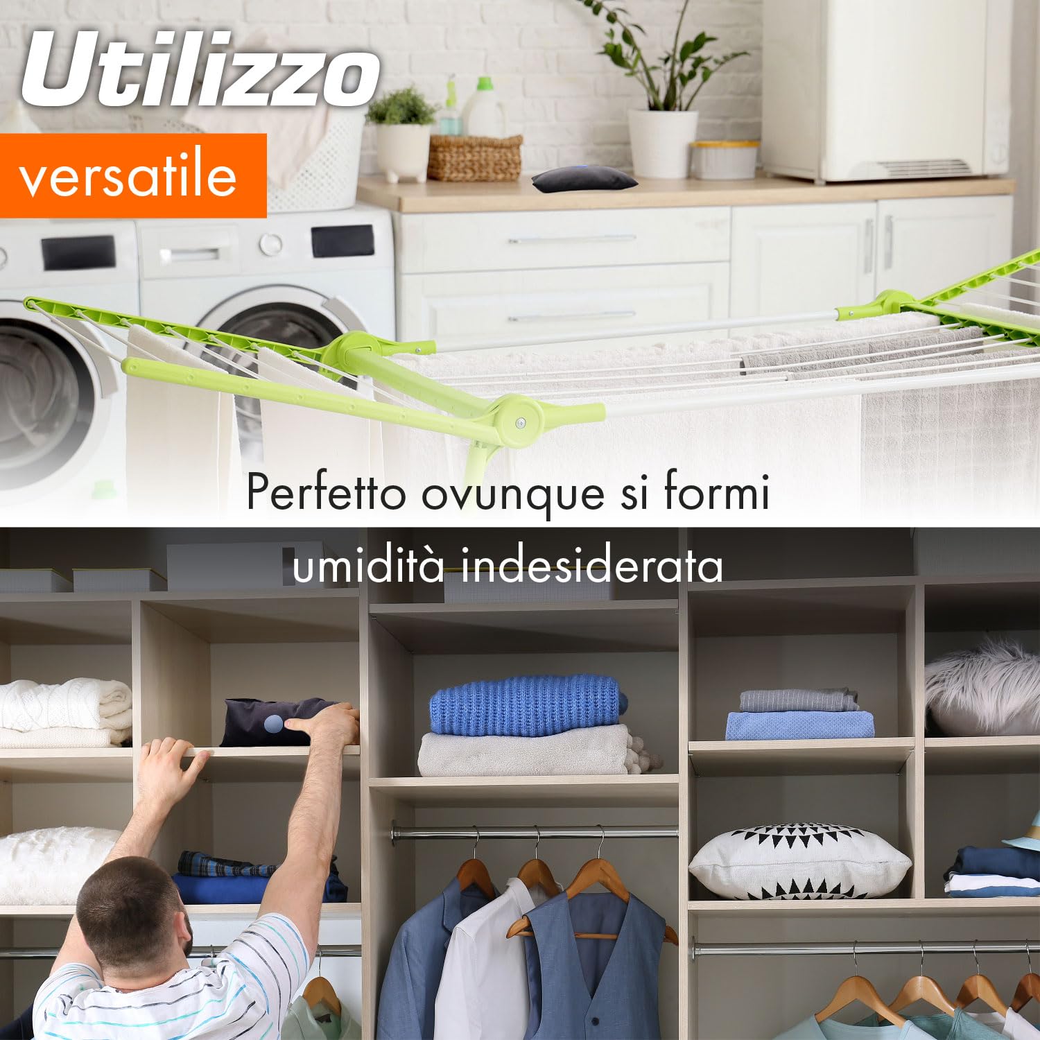 Upgrade4cars Deumidificatore Riutilizzabile per Auto, Casa, Armadio 2 x 1 Kg | Deumidificatori Ricaricabile Silica Gel con Tappetino Antiscivolo | Assorbi Umidità