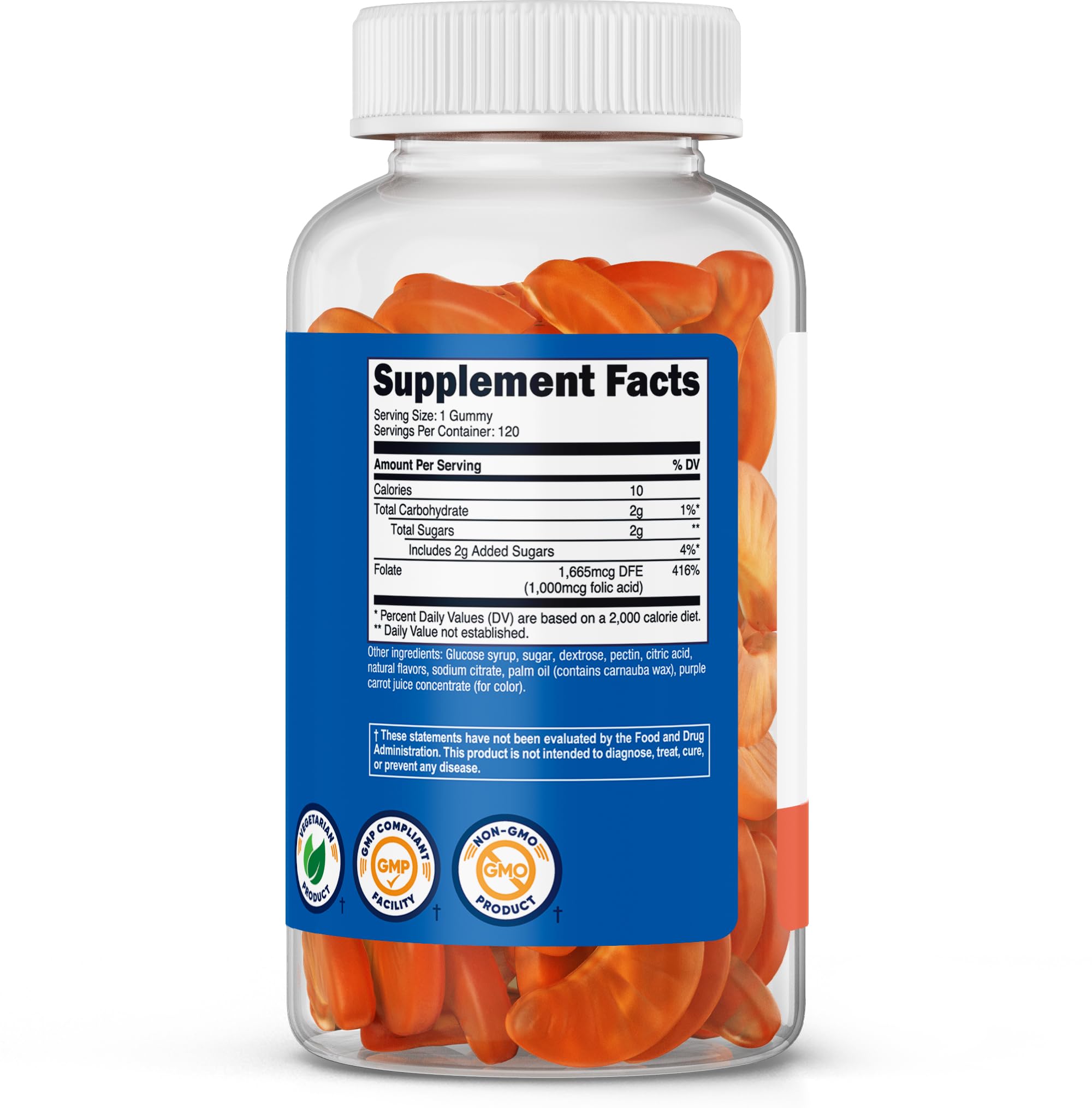 Nutricost Folic Acid (Vitamin B9) Vegetarian Gummies 1,000mcg, 120 Gummies — Amazon image 5