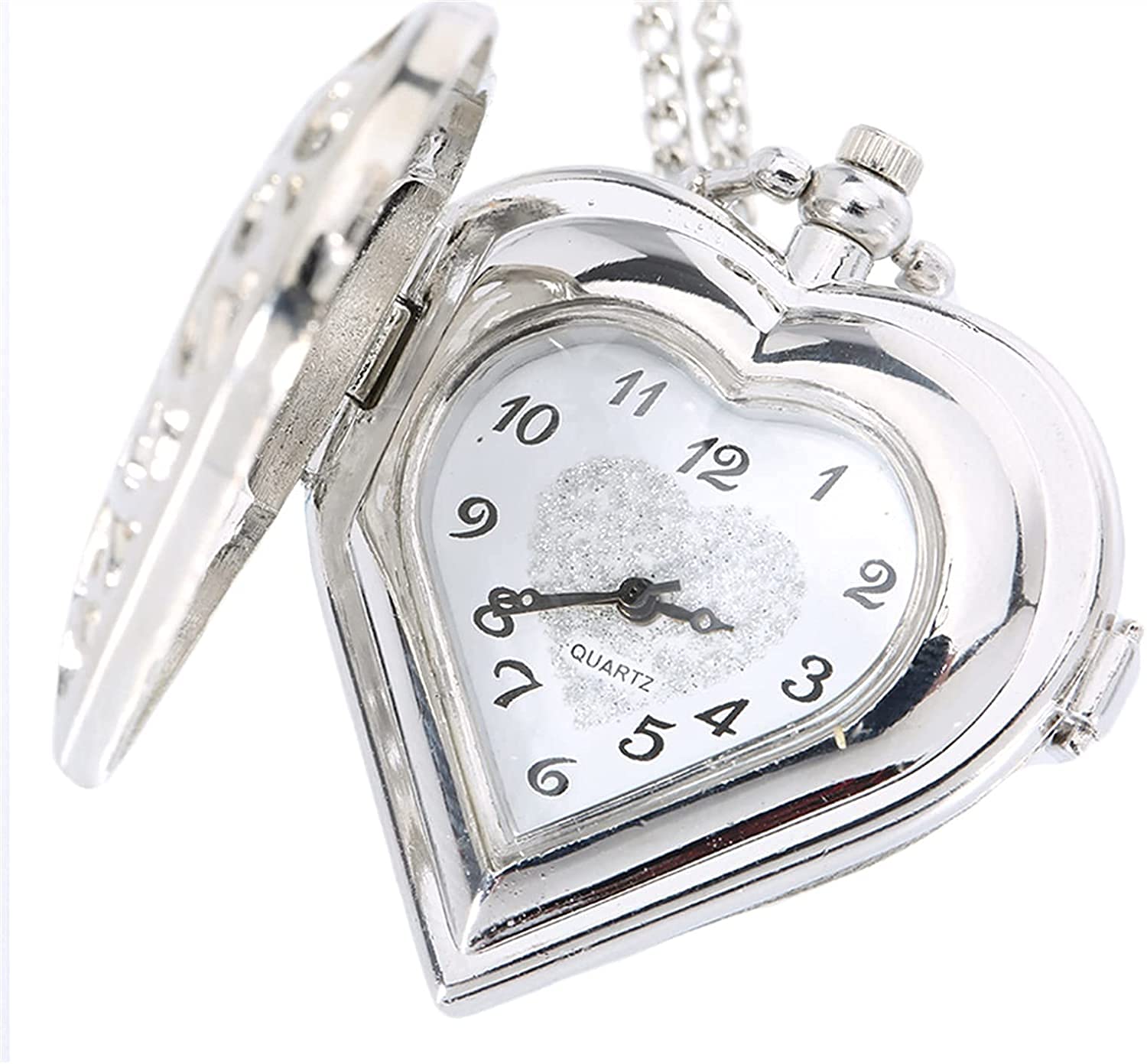 Reloj de bolsillo vintage y cadena larga para lucir como colgante en eventos y bodas temáticas