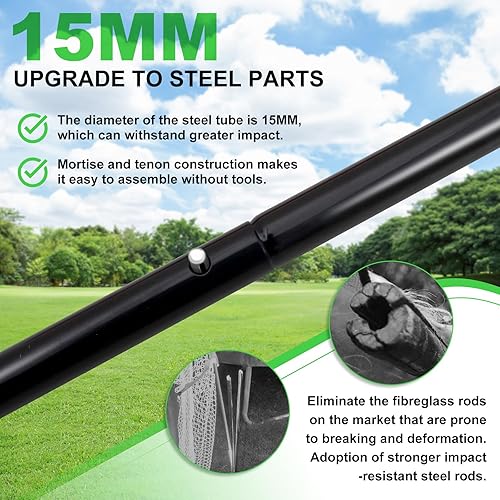 Miniatura 2 de BOHEN 11x5.5 FT9x5 FT6x4 FT Portable Metal Soccer Goal for Backyard with Carry Bag - Fun for Outdoor Indoor Training Games for Kids and Adult, Easy