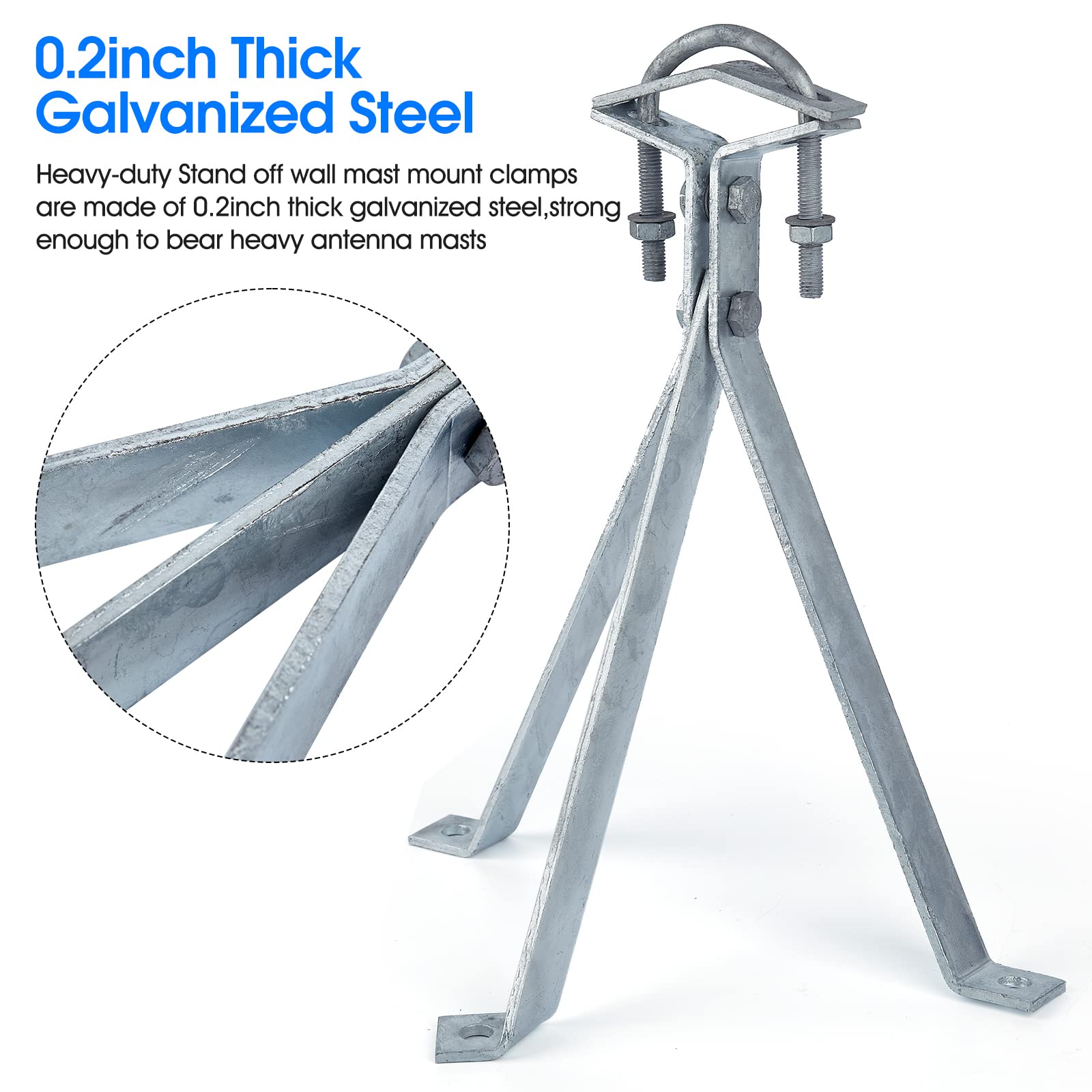 14 Inch HeavyDuty Antenna Wall Mount,Windproof Stand