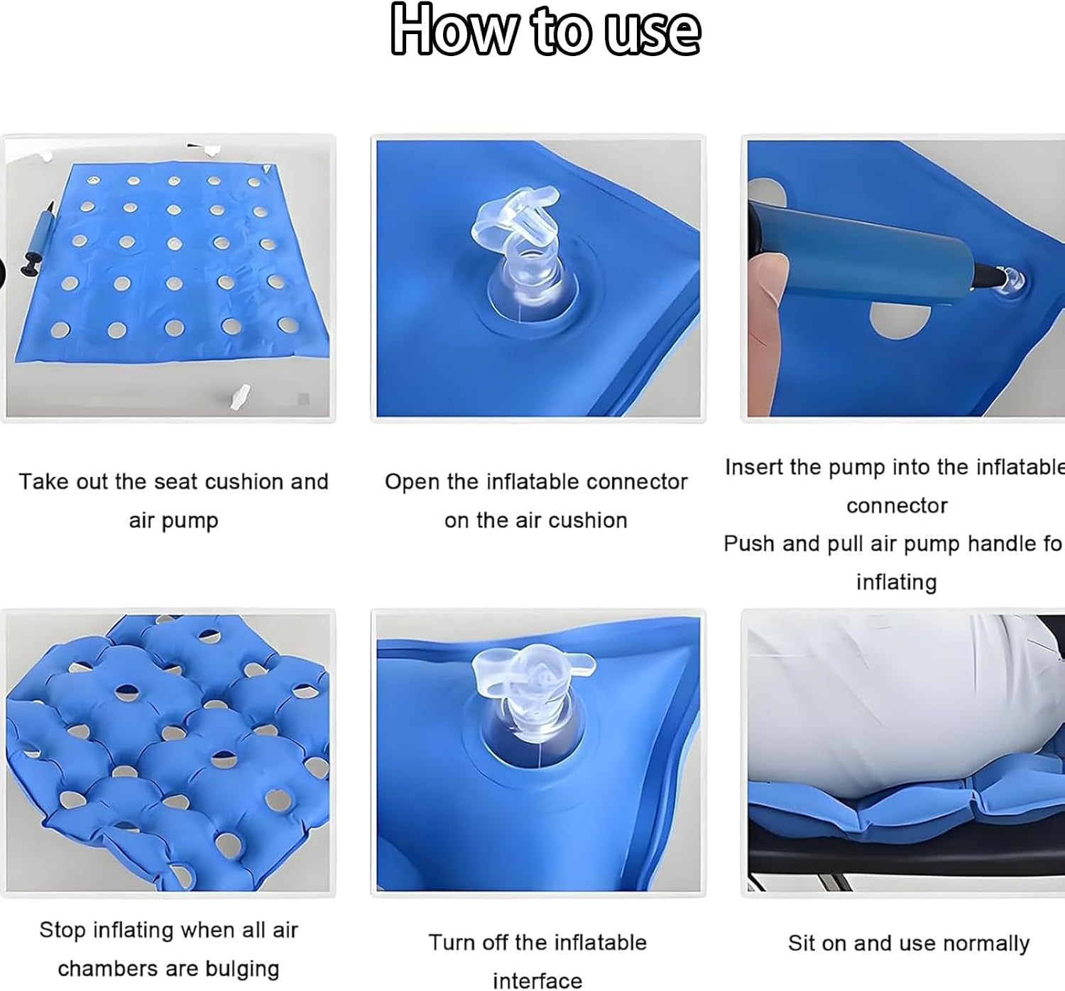 Alternating Pressure Anti Bedsore Mattress, Air Pump Pressure Ulcer Cushion, Waterproof for Elderly Bedridden Disabled Patients, Home Nursing Use (No Wheelchair)