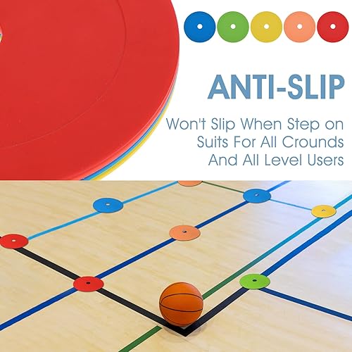 Miniatura 3 de 31 unidades de conos planos de 6 pulgadas, marcadores de puntos, conos de fútbol, marcadores de cancha de campo, puntos de sentarse, discos planos,