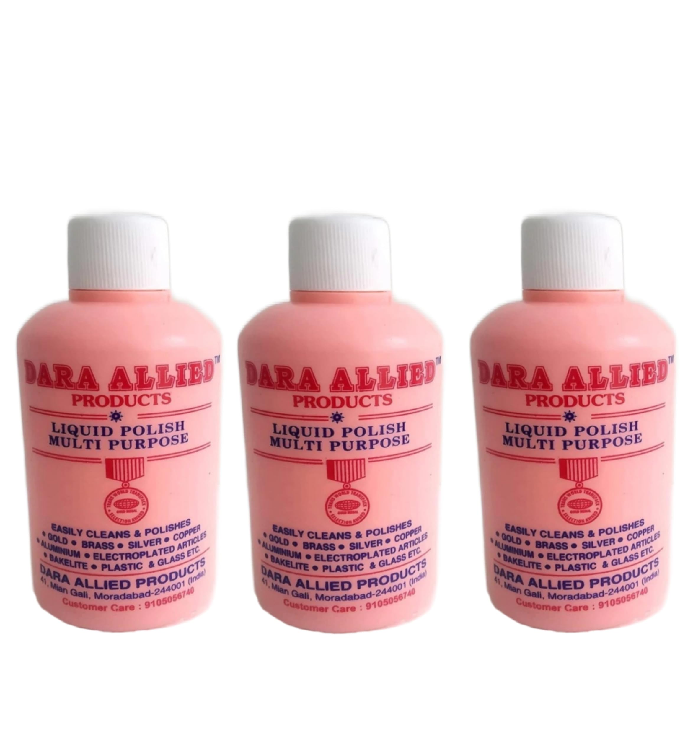 DARA Allied Polish Liquid for Metal Brass, Copper, Aluminium, Sterling Silver, Stainless Steel and Gold Polish 100 ml each (Pack of 3) (B0CKN3NKKD) Amazon Price History, Amazon Price Tracker