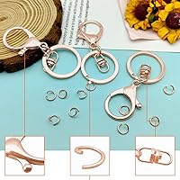 Vista 4 de 30 llaveros con cierre de langosta para la fabricación de joyas, broches giratorios de gatillo con cierres giratorios, clips de gancho, anillo