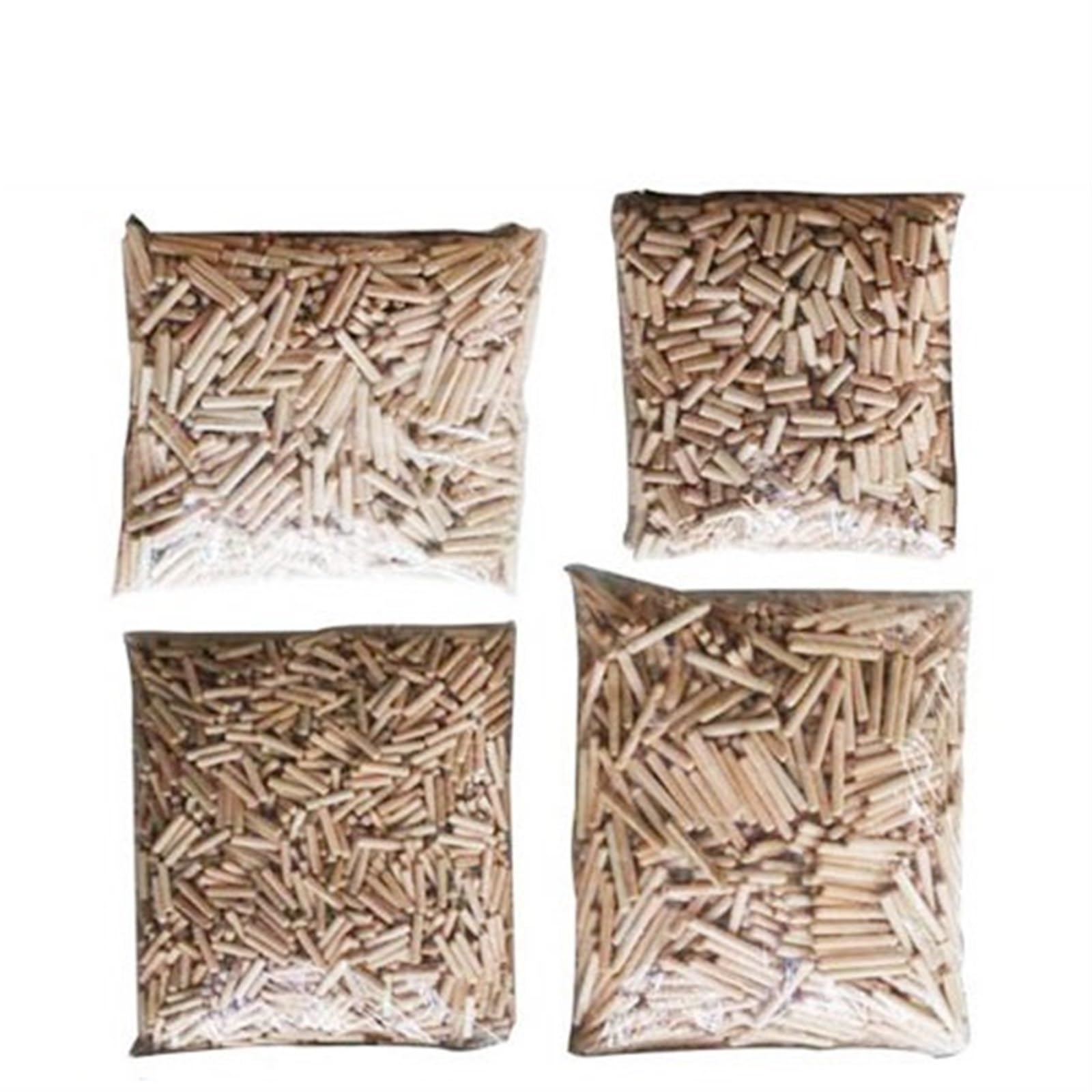 Holzdübel, M6/M8*L Mm Schrank Schublade Runde Geriffelte Holz Handwerk Dübel Stifte Stange Set Möbel Fitting500/1000 stücke(M6x40mm 1000pcs)