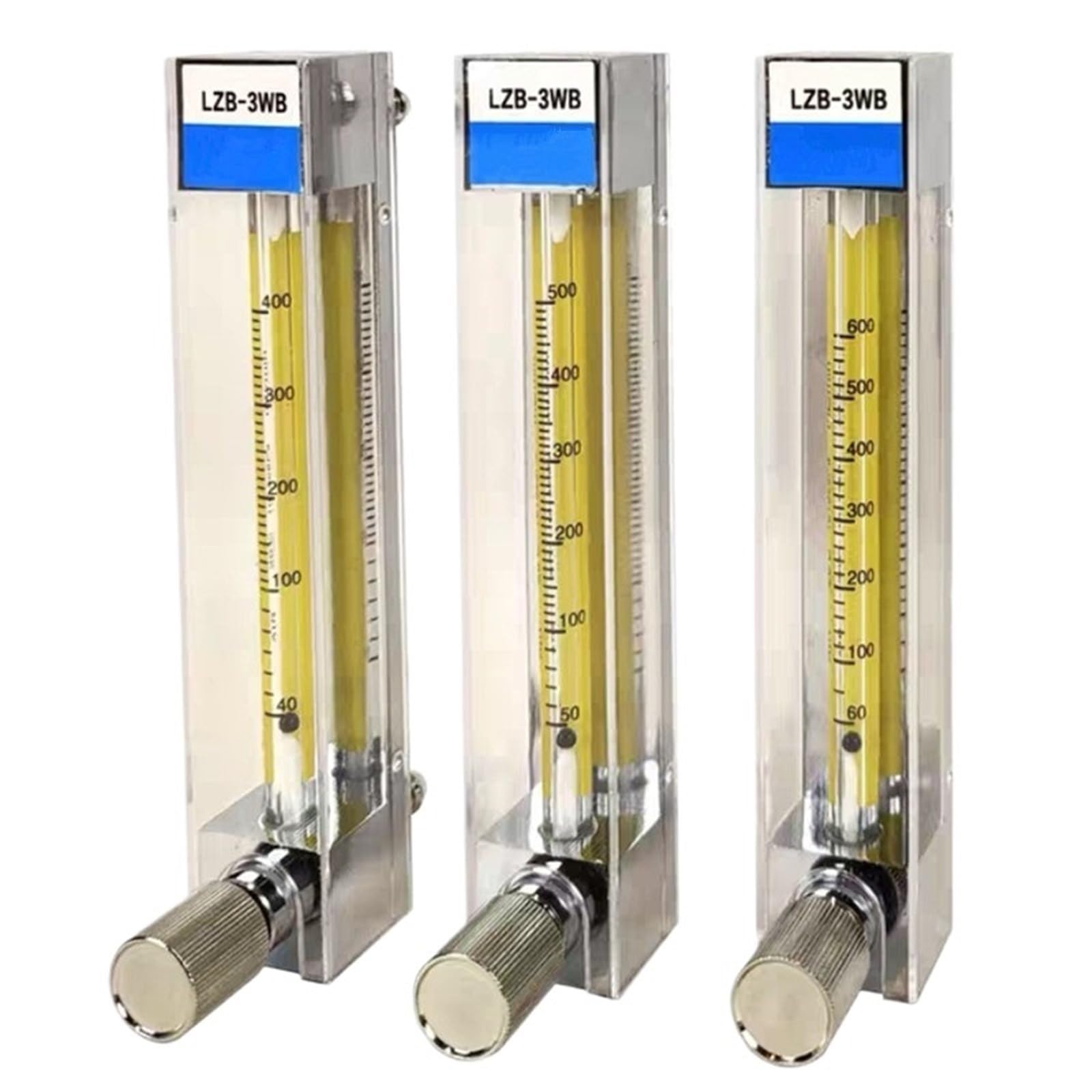 1 medidor de flujo de agua de acero 304 S. Rango de 0 a 1000 ml/min. Rotámetro de líquido con válvula de control (0,6-6 ml por minuto)