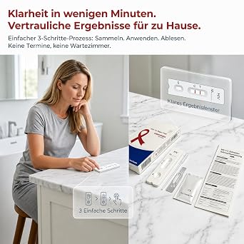 2x HIV-Schnelltest Hiv test für zuhause |HIV-1HIV-2 and Subtype O – Ergebnis in 10 Minuten (HIV-1 HIV-2/2PCS)
