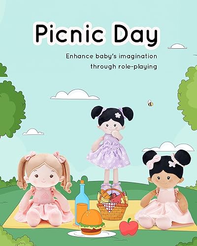 Miniatura 10 de LeyaDoll Juguetes suaves para niñas (16 pulgadas), My First Christmas Dolls, Leya Doll Baby Rag Doll Juguetes de peluche para niños pequeños -