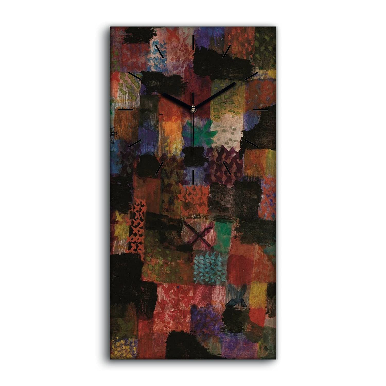 Horloge sur Toile 30x60cm Coloray Pathos Cadre Mural Salon