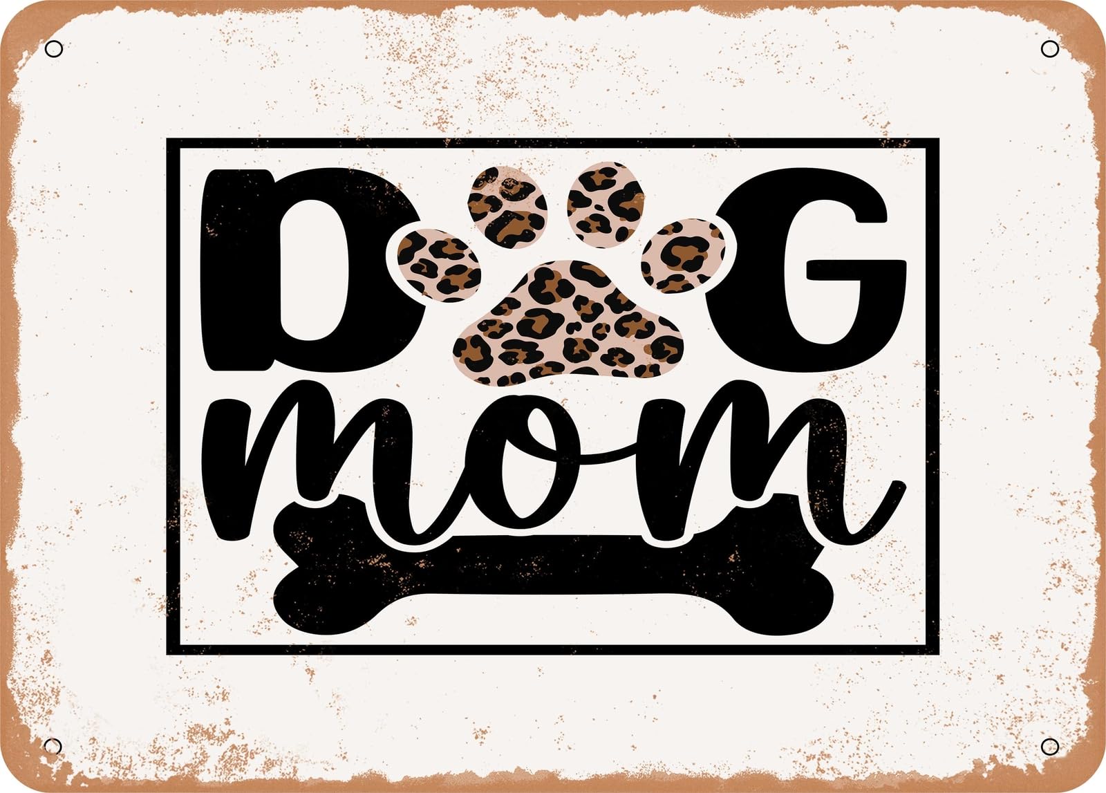Miaomansenstore Metal Sign - Dog Mom - Vintage Look Sign Home Decor