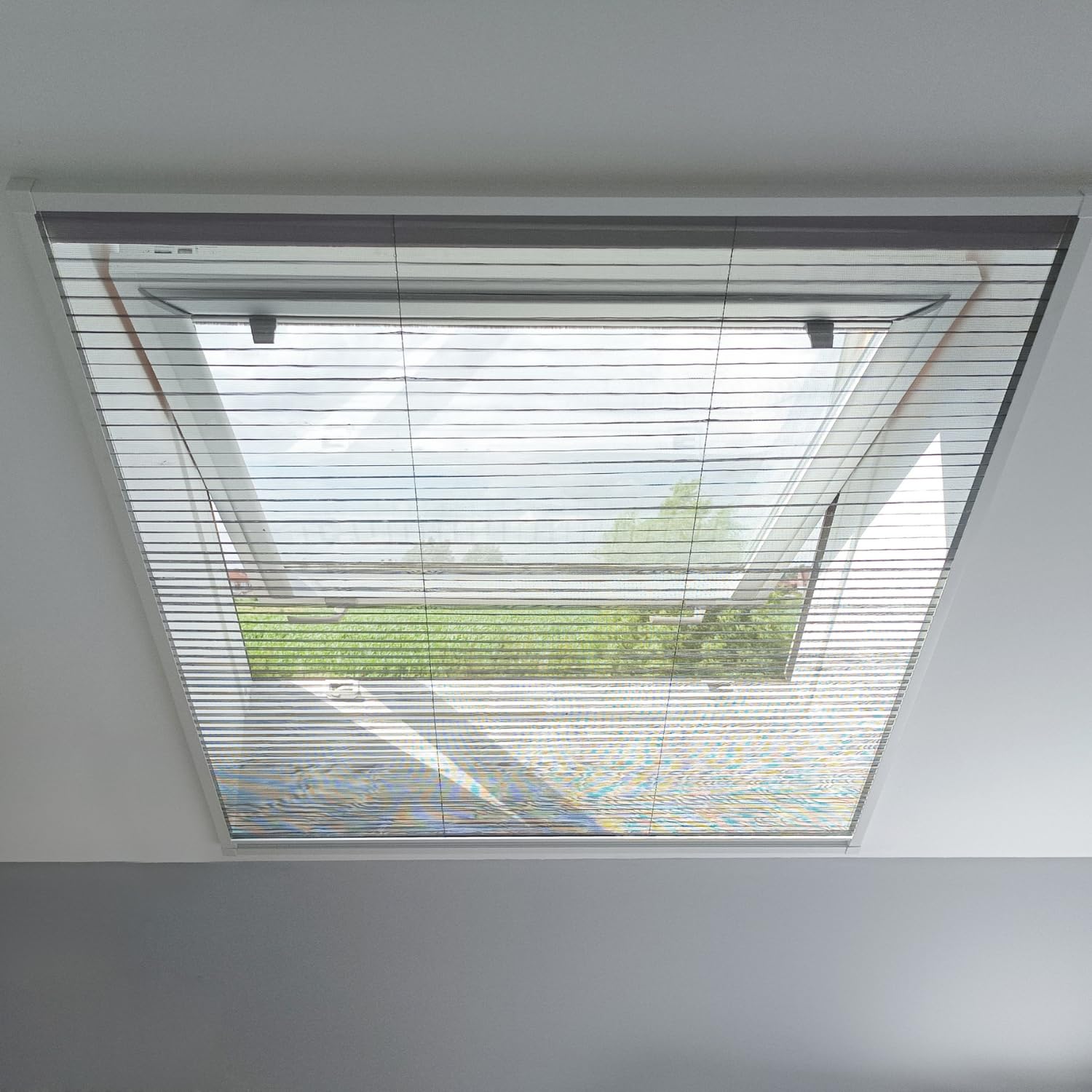 Avosdim Plissee-Insektenschutzgitter – B 120 x H 160 cm – für Dachfenster, in Höhe und Breite zuschneidbar
