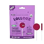 Lolleez Organic Lollipops for Kids Sore Throat Relief, Mixed Berry Perfect for Soothing A Sore Throat While Tasting Great, Mixed Berry Flavor, 28 Count