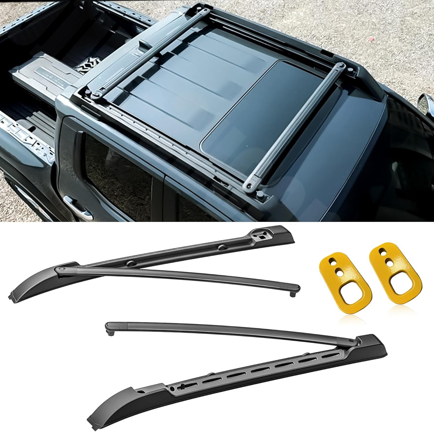 Roof Rack Cross Bars for Toyota Tacoma 2024 2025 Double Cab - Aluminum Roof Rails Crossbar for Cargo Canoe Bike Kayak Snowboard