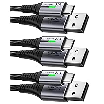 INIU Cavo USB Type-C, Cavo USB A a USB C 3,1A Ricarica Rapida (3Pezzi, 0,5+2+2m) Lega Intrecciato in Nylon QC 3,0 Cavo Tipo C per iPhone 17 16 15, Samsung S25 24 Ultra, Xiaomi Huawei Pixel OnePlus ECC.