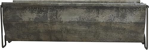 Miniatura 4 de Creative Co-Op Recipiente de metal con acabado de zinc envejecido