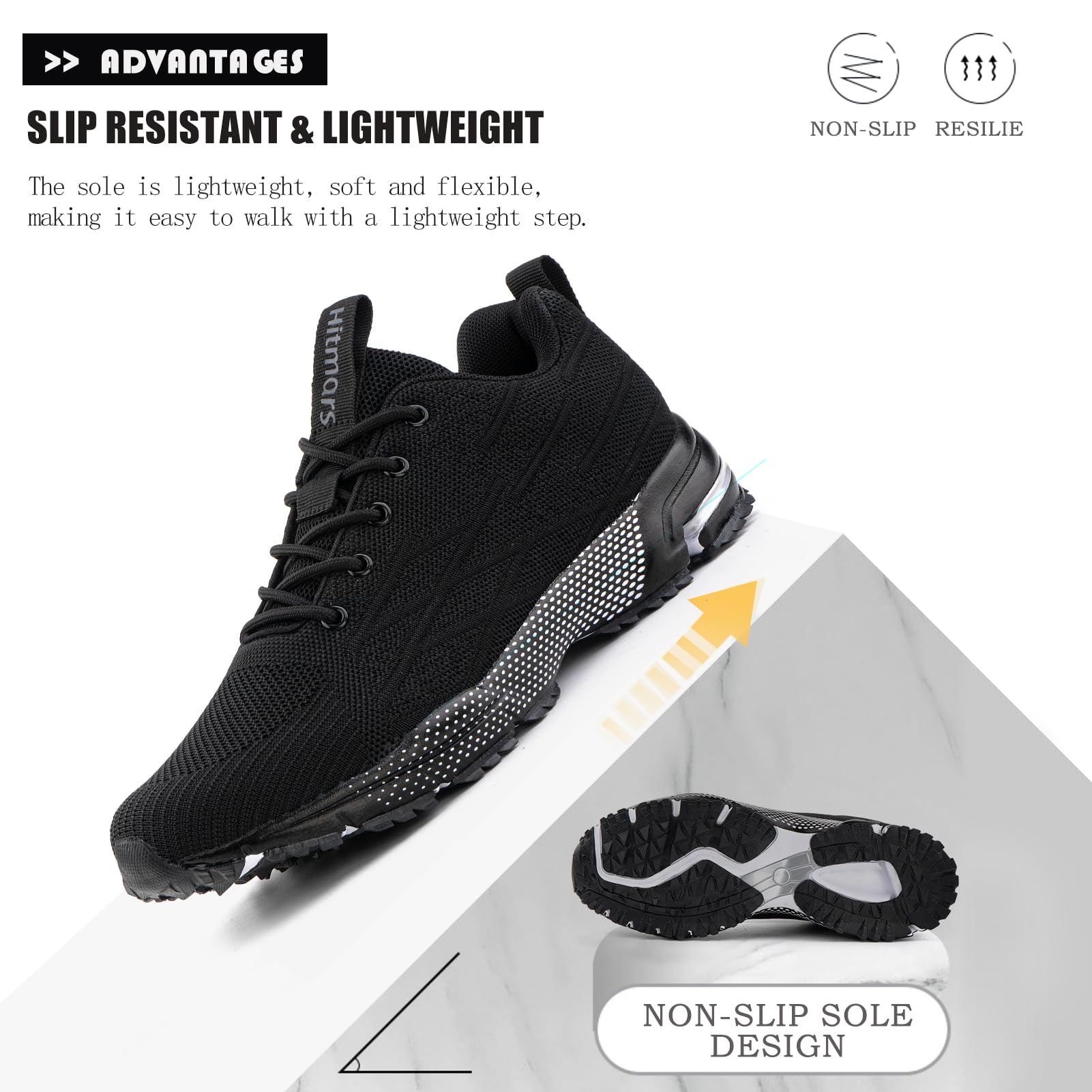 Scarpe Running Uomo Donna Scarpe da Ginnastica Corsa Trail Running Outdoor Trekking Sportive Jogging Sneakers Nero EU36-48